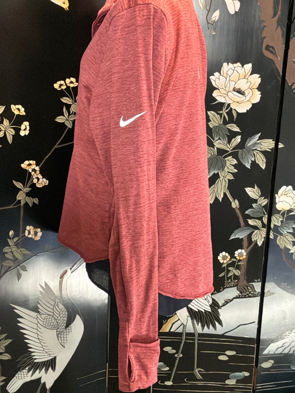 Nike Running Dri-FIT Element Half-Zip Pullover Size Medium Heather Red Pink